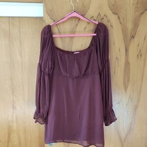 Francesca MI Ami Burgundy Dress.  Size large